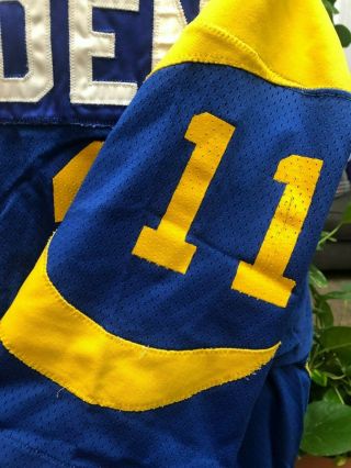 Rare Vintage Pat Haden Los Angeles Rams 1970’s 80 ' s Sand Knit Jersey Size 44 2
