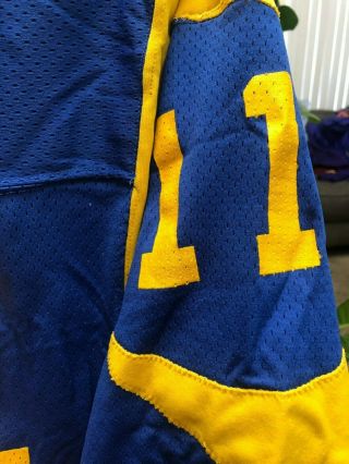 Rare Vintage Pat Haden Los Angeles Rams 1970’s 80 ' s Sand Knit Jersey Size 44 6