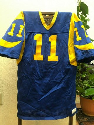 Rare Vintage Pat Haden Los Angeles Rams 1970’s 80 ' s Sand Knit Jersey Size 44 8