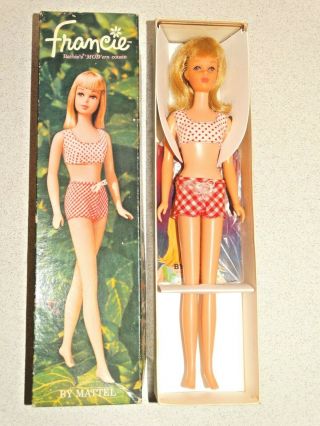 Barbie: Vintage Blonde Straight Leg Francie Doll W/box