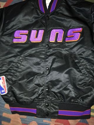 Phoenix Suns Starter Vintage NBA Satin Bomber Jacket Mens M 80s 90’s Coat 2