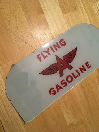 Vintage Flying A Glass Pump Plate 3