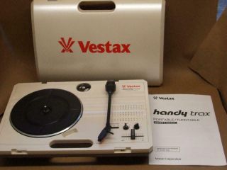 Vintage Vestax Handy Trax Portable Vinyl Turntable With Variable Speeds