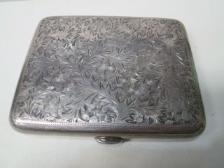 Vintage Sterling Silver Cigarette Case Holder