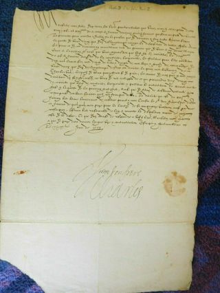 King Of France Charles Ix 1573 Rare Signed Document