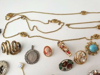 Antique & Vintage Mixed Costume Jewellery Jewelry Bundle Joblot Bracelet Pins 3