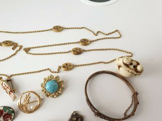 Antique & Vintage Mixed Costume Jewellery Jewelry Bundle Joblot Bracelet Pins 4