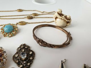 Antique & Vintage Mixed Costume Jewellery Jewelry Bundle Joblot Bracelet Pins 5