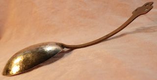 Arts & Crafts Craftsman Mission Style Hammered Serving Spoon Sterling & Copper 4