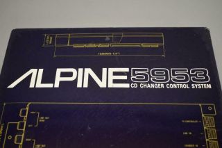 Alpine 5953 Cd Changer Control System (vintage/rare 1990)