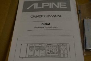 ALPINE 5953 CD CHANGER CONTROL SYSTEM (Vintage/Rare 1990) 5