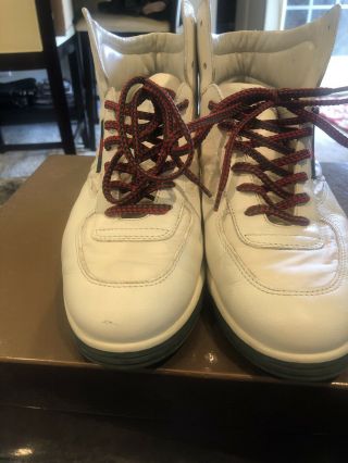 1984 Gucci Sneaker Mens 194331 size 9 G White Hi Double G Rare OG 1980s US 10.  5 2