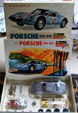 Monogram Vintage 1/32 Porsche 904 Gts Slot Car Chassis Box Ins,  K&b