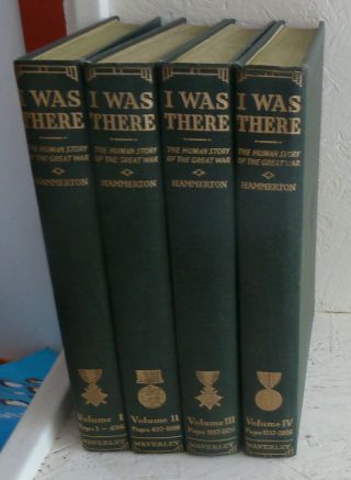 Vintage Four Book Set The Great War " I Was There " 1914 - 1918 World War One Wwi