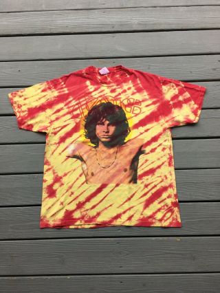 Vintage 1990 The Doors Jim Morrison T Shirt Tie Dye Size Xl Hanes Winterland