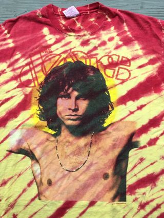 Vintage 1990 The Doors Jim Morrison T Shirt Tie Dye Size XL Hanes Winterland 3