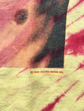 Vintage 1990 The Doors Jim Morrison T Shirt Tie Dye Size XL Hanes Winterland 4