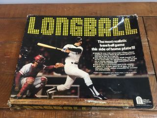 Vtg 1979 Longball Baseball Board Game Complete Htf Collectible Sports Stats