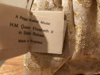 Peggy Nisbet Royalty Vtg Doll Queen Elizabeth II State Robes P 400 Orig Box Tag 6