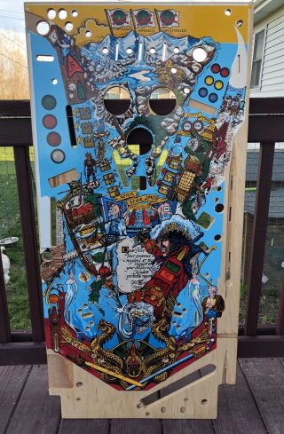 Data East Hook Pinball Machine Nos Playfield.  Rare / Wall Hanger / Art