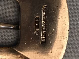Vintage Hollywood Saddlery Sterling silver Belt buckle,  tip & loop with Belt 2