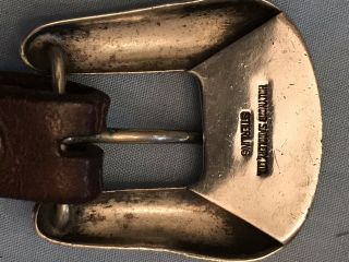 Vintage Hollywood Saddlery Sterling silver Belt buckle,  tip & loop with Belt 4
