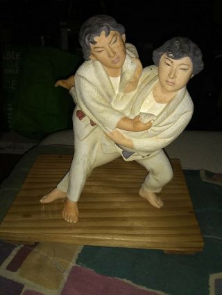 Vintage Washable Japanese Hakata Urasaki Doll,  Rare Judo Fighters 8 "