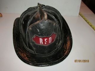 Vintage Cairnes Leather Fire Helmet Firefighting Cairnes