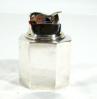 Vintage Tiffany & Co Sterling Silver Desk Lighter Octagonal Shape 185 Grams 2