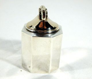 Vintage Tiffany & Co Sterling Silver Desk Lighter Octagonal Shape 185 Grams 5