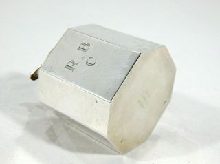 Vintage Tiffany & Co Sterling Silver Desk Lighter Octagonal Shape 185 Grams 7