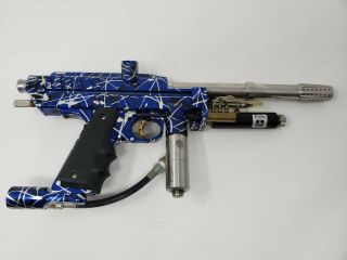 Vintage Wgp Autococker Paintball Gun Marker Blue Splash Rare Highly Customized