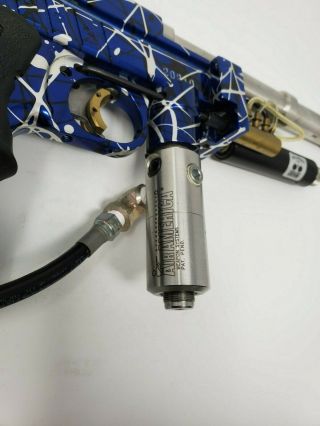 Vintage WGP Autococker Paintball Gun Marker Blue Splash Rare Highly Customized 5