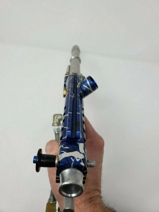 Vintage WGP Autococker Paintball Gun Marker Blue Splash Rare Highly Customized 8