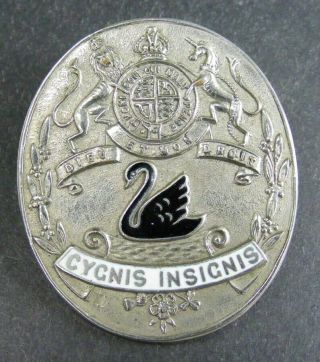 Obsolete Australian Kgvi Cap Badge: Western Australia Police.  Vintage