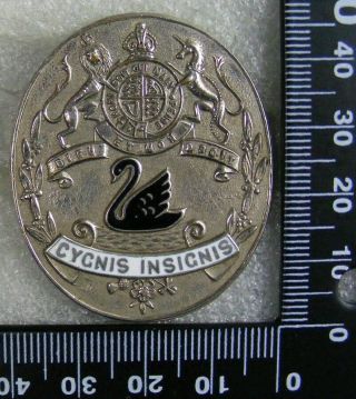 Obsolete Australian KGVI Cap Badge: Western Australia Police.  Vintage 3