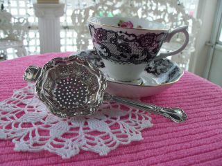 Sterling Silver Tea Strainer Gorham Chantilly Pattern Same As Birks Chantilly