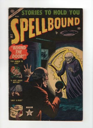 Spellbound 16 Fn,  6.  5 Vintage Marvel Atlas Comic Pre - Hero Horror Golden Age 10c
