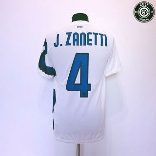 Zanetti 4 Inter Milan Vintage Nike Away Football Shirt 2010/11 (s)