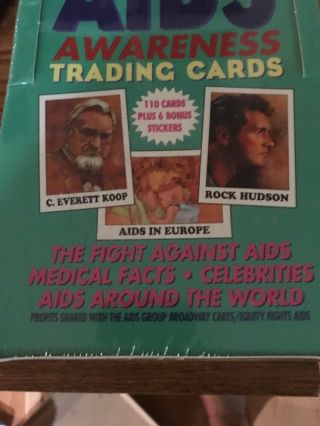 VINTAGE 90s AIDS AWARENESS TRADING CARDS FACTORY BOX ECLIPSE 4