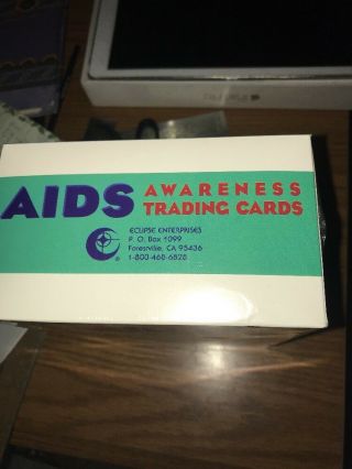 VINTAGE 90s AIDS AWARENESS TRADING CARDS FACTORY BOX ECLIPSE 7