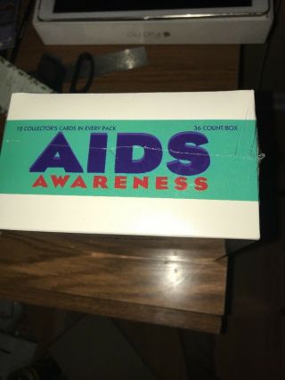 VINTAGE 90s AIDS AWARENESS TRADING CARDS FACTORY BOX ECLIPSE 8