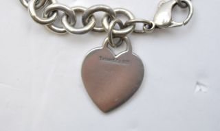 Vintage Sterling Silver 925 Tiffany & Co Company Heart Tag 5.  5 