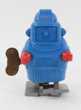 Wind - Up Vintage Plastic Blue Robot Made In Japan