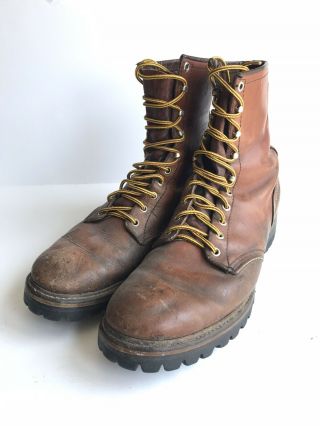 Red Wing Irish Setter Sport Boots 12 A Mens Vintage 1970’s Brown Leather