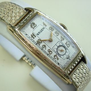 Vintage Long 1937 Gruen Master Men’s Art Deco Watch - 501 - 296 - 15 Jewels