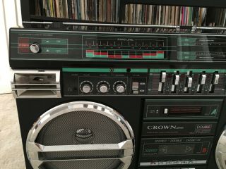 Crown SZ - 5100 Vintage 80 ' s Radio Cassette Boombox Ghetto Blaster Japan 2