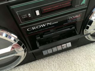 Crown SZ - 5100 Vintage 80 ' s Radio Cassette Boombox Ghetto Blaster Japan 5