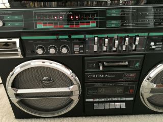 Crown SZ - 5100 Vintage 80 ' s Radio Cassette Boombox Ghetto Blaster Japan 6