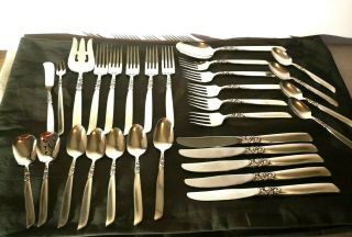 1955 Community South Seas Pattern Cutlery Oneida Silverplate Flatware 30 Pc Set